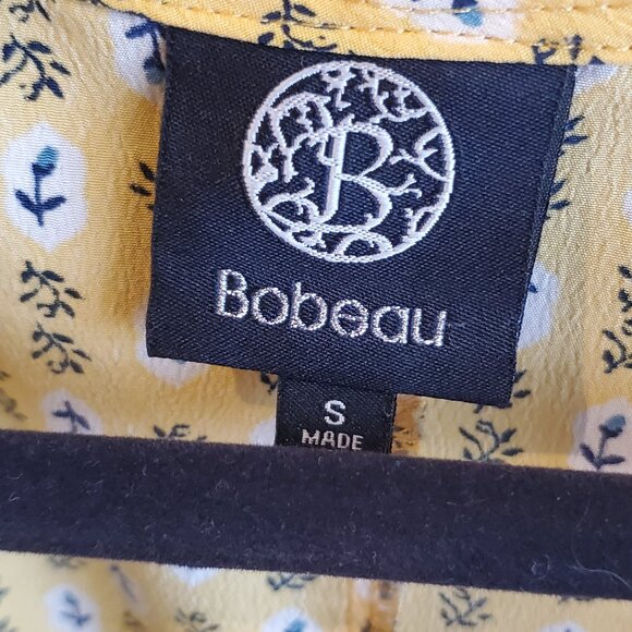 Bobeau V-Neck Yellow Floral Button-Down Dress - Picture 3 of 3